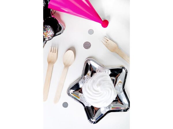 Assiette forme Etoile - Argent - Lot de 6