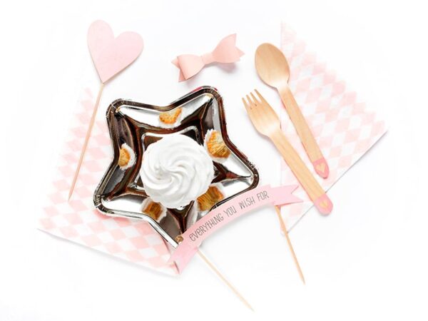 Assiette étoile 23 cm - Argent métallisé - Lot de 6