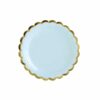 Assiette Bleu ciel/Or - Lot de 6