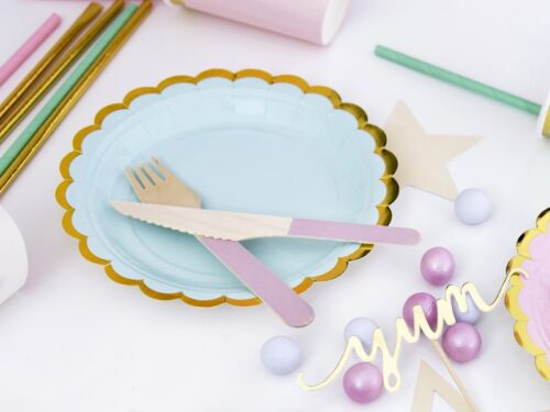 assiette vert d'eau et or