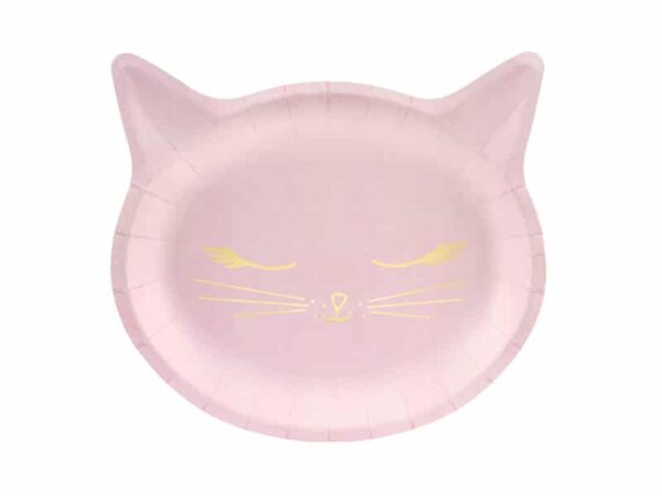 assiette chaton rose