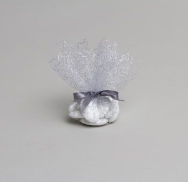 Tulle a drages argenté