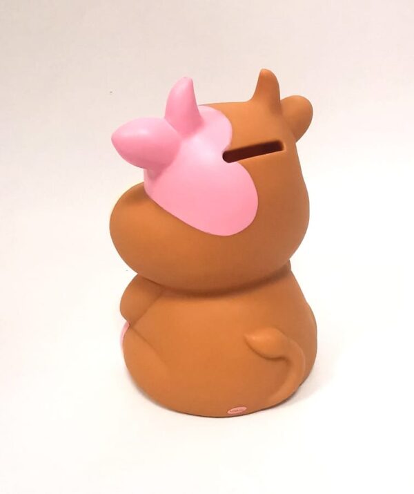 Tirelire vache rose et marron
