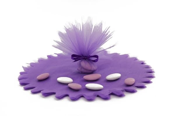 tulles cristal violet- lot de 10