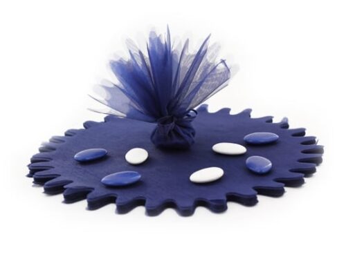 tulle cristal bleu marine- lot de 10