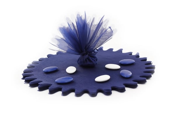 tulle cristal bleu marine- lot de 10