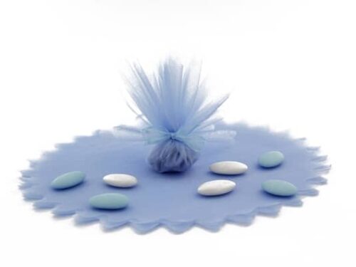 tulle cristal bleu ciel-lot de 10