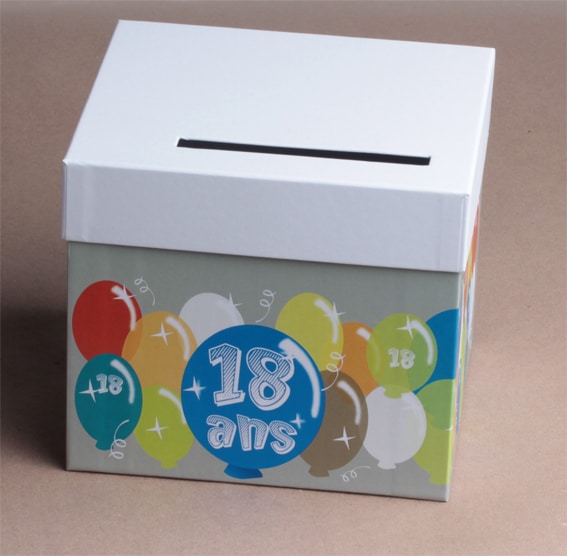 urne 18 ans fond uni