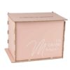Urne en bois rose et blanc