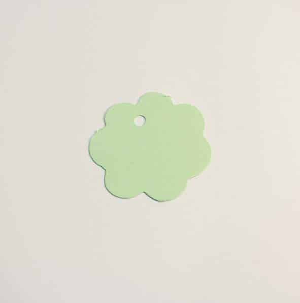 etiquette fleur vert d'eau