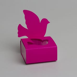 boite a dragees colombe fuchsia