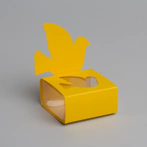 boite a dragees colombe jaune