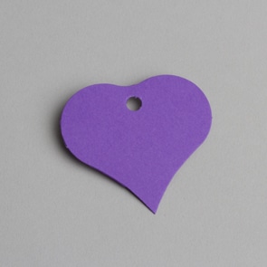 étiquette coeur violet