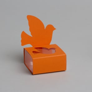 boite a dragees colombe orange