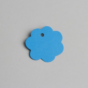 etiquette fleur turquoise