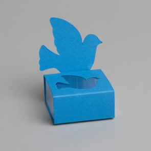 boite a dragees colombe turquoise