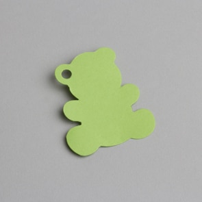 Etiquette ourson vert