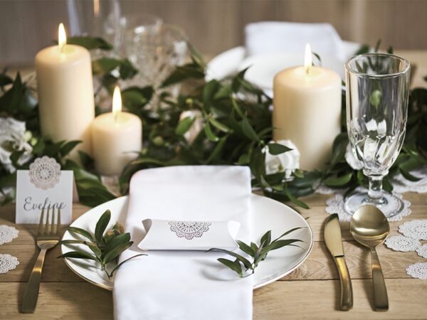 Boite à dragées rosace-Lot de 10