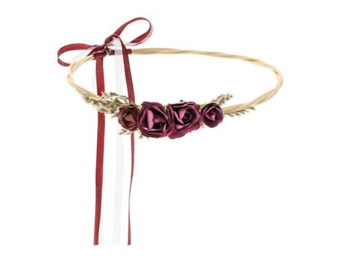 accessoire cheveux mariee bordeaux couronne
