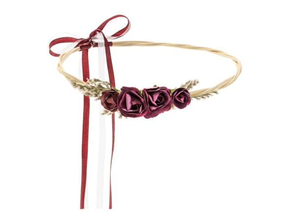 accessoire cheveux mariee bordeaux couronne