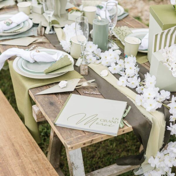 Marque place Bi-Color Vert