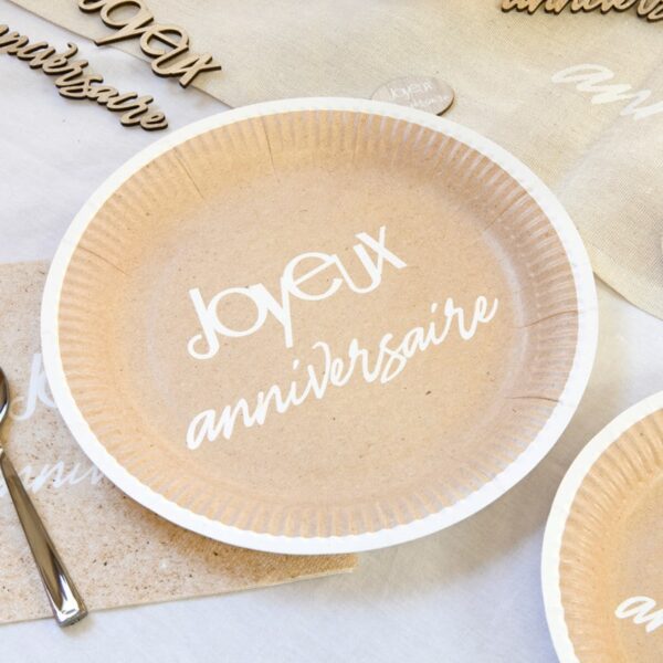assiette -23cm-joyeux-anniversaire-kraft-lot-de-6