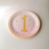 assiette anniversaire 1 an fille