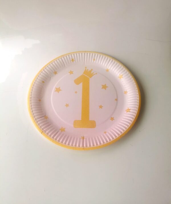 assiette anniversaire 1 an fille