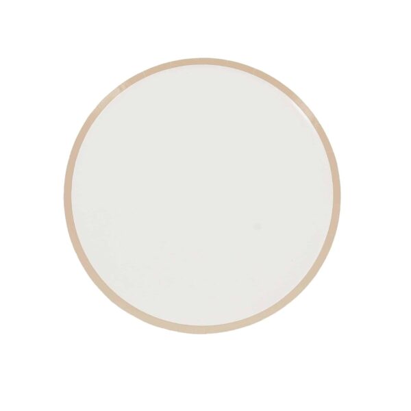 assiette bi color blanc kraft