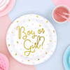 assiette gender reveal boy or girl fille ou garcon
