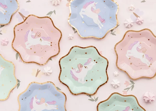 assiette licorne assortie