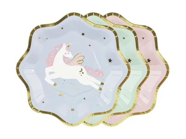 assiette licorne assortie