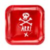 Decoration pirate anniversaire - assiette rouge