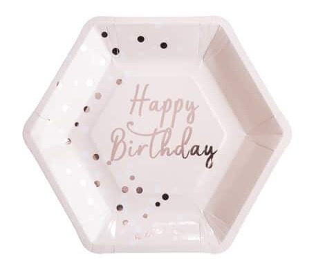 assiette rose gold anniversaire