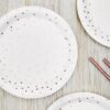 assiette rose gold et blanc