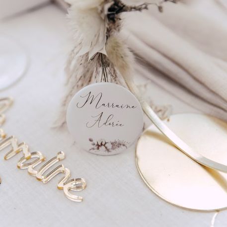 Badge parrain cadeau bapteme