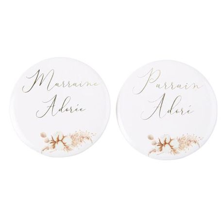 badge parrain marraine cadeau bapteme