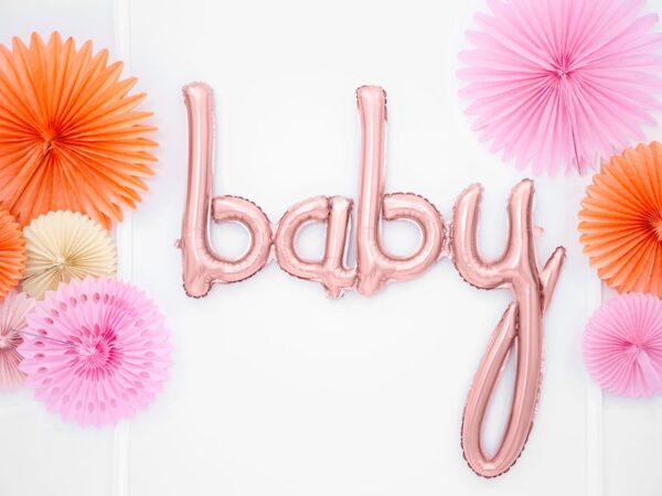 ballon baby shower rose gold