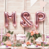 ballon lettre rose gold