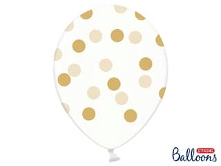 ballons blancs-pois or