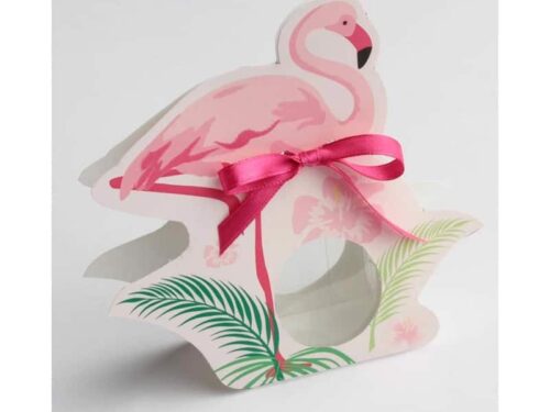 ballotin à dragées flamant rose