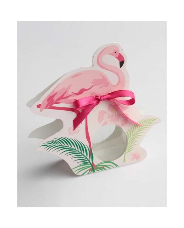 ballotin à dragées flamant rose