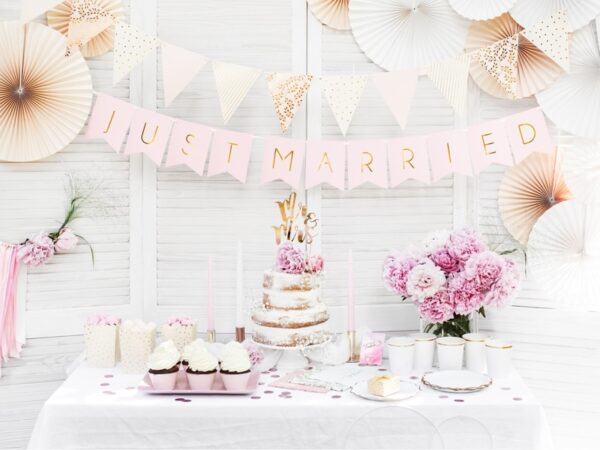 Contours pour cupcakes rose et or - Lot de 6