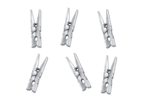 mini pinces argent-marque place-lot de 20