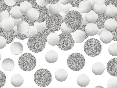 confettis de table argent