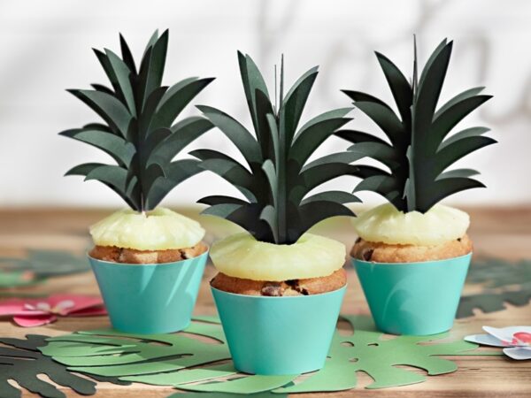 Piques à cupcakes ananas- Lot de 6