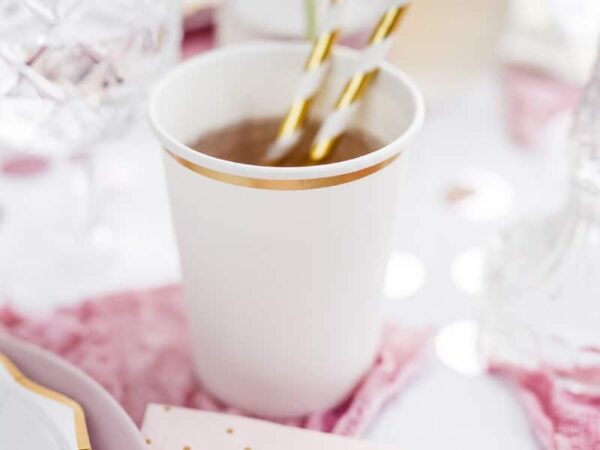 gobelet blanc et or 260 ml