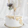 Cake topper Hexagonal - Bois