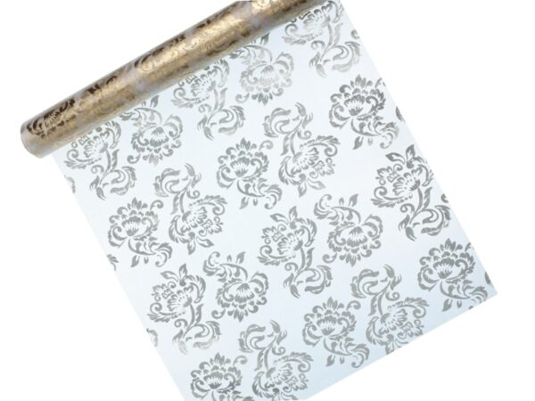 chemin de table organza or et argent