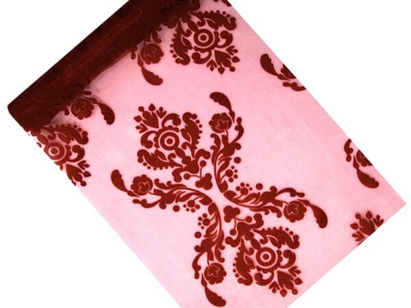 chemin de table organza bordeaux